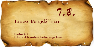 Tiszo Benjámin névjegykártya