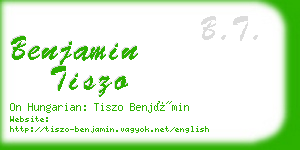 benjamin tiszo business card